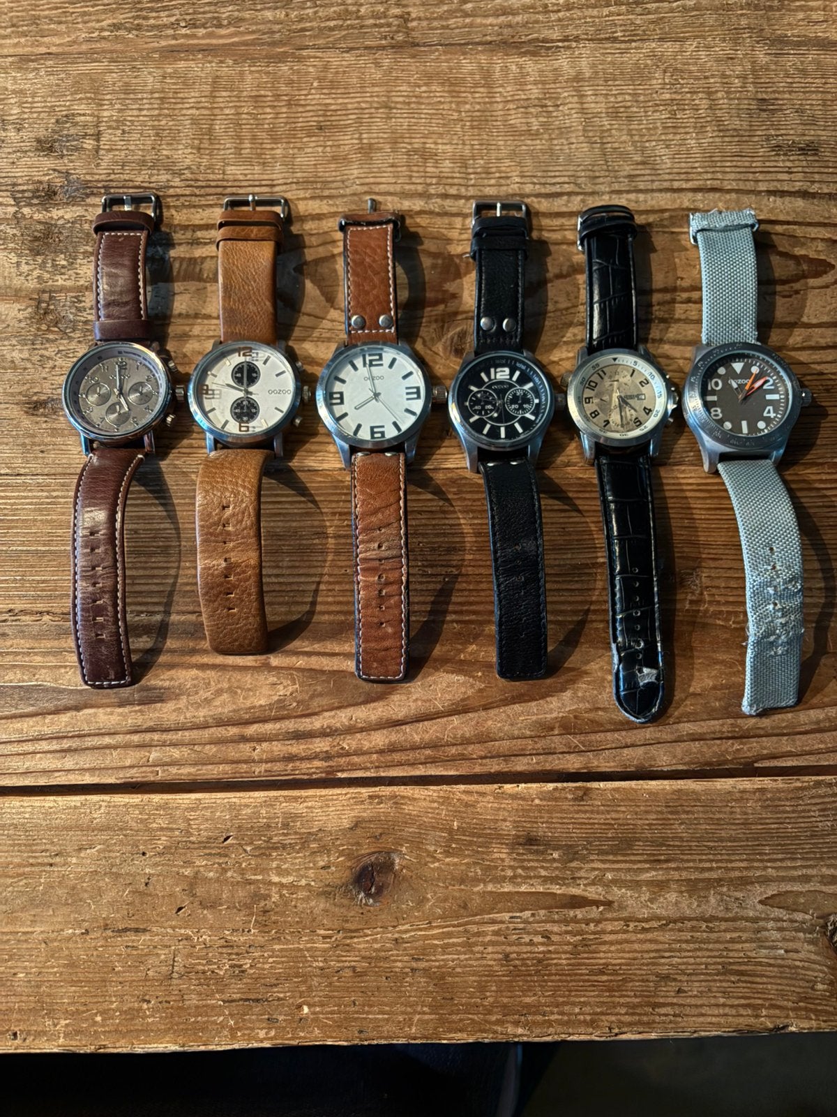 Heren horloges, Ophalen, Gebruikt, Leer, Overige merken