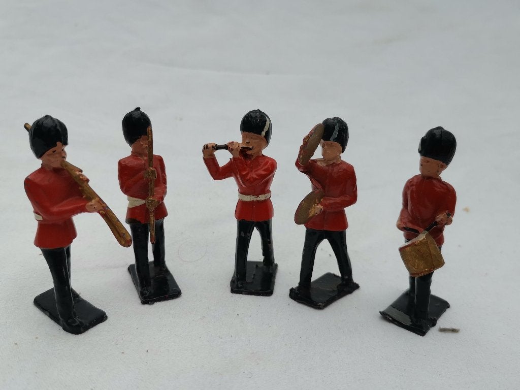 7 metaal Britains Deetail Herald Miniatures MUZIKANT SOLDAAT, Ophalen of Verzenden