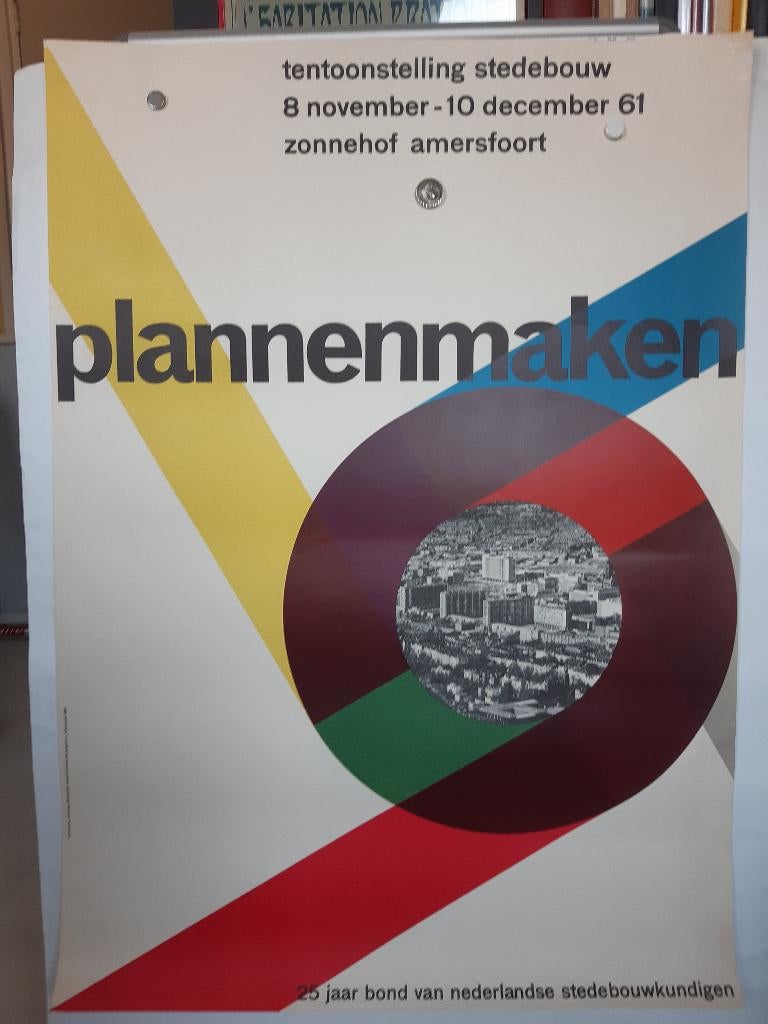 Originele poster Plannenmaken Benno Wissing, Verzenden, A1 t/m A3, Reclame, Rechthoekig Staand