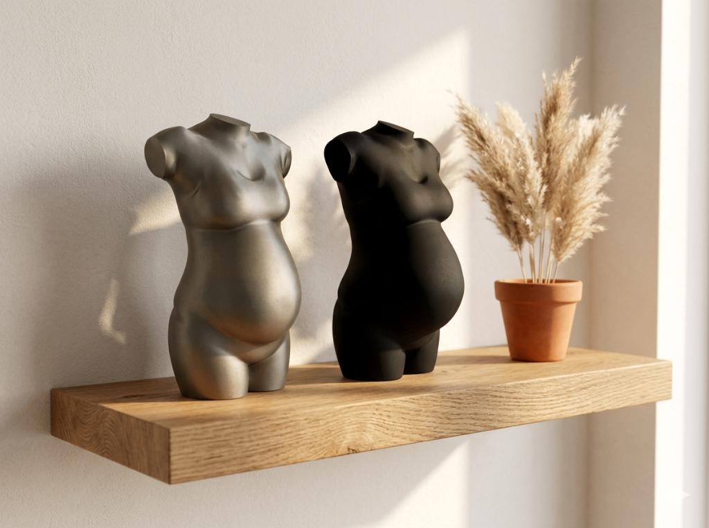 zwangerschapsbeeldje · zwanger · cadeau · persoonlijk ·, Verzenden, Nieuw, Kunststof