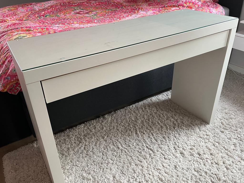 Ikea MALM Toilettafel, wit, 120x41 cm, Ophalen, Gebruikt