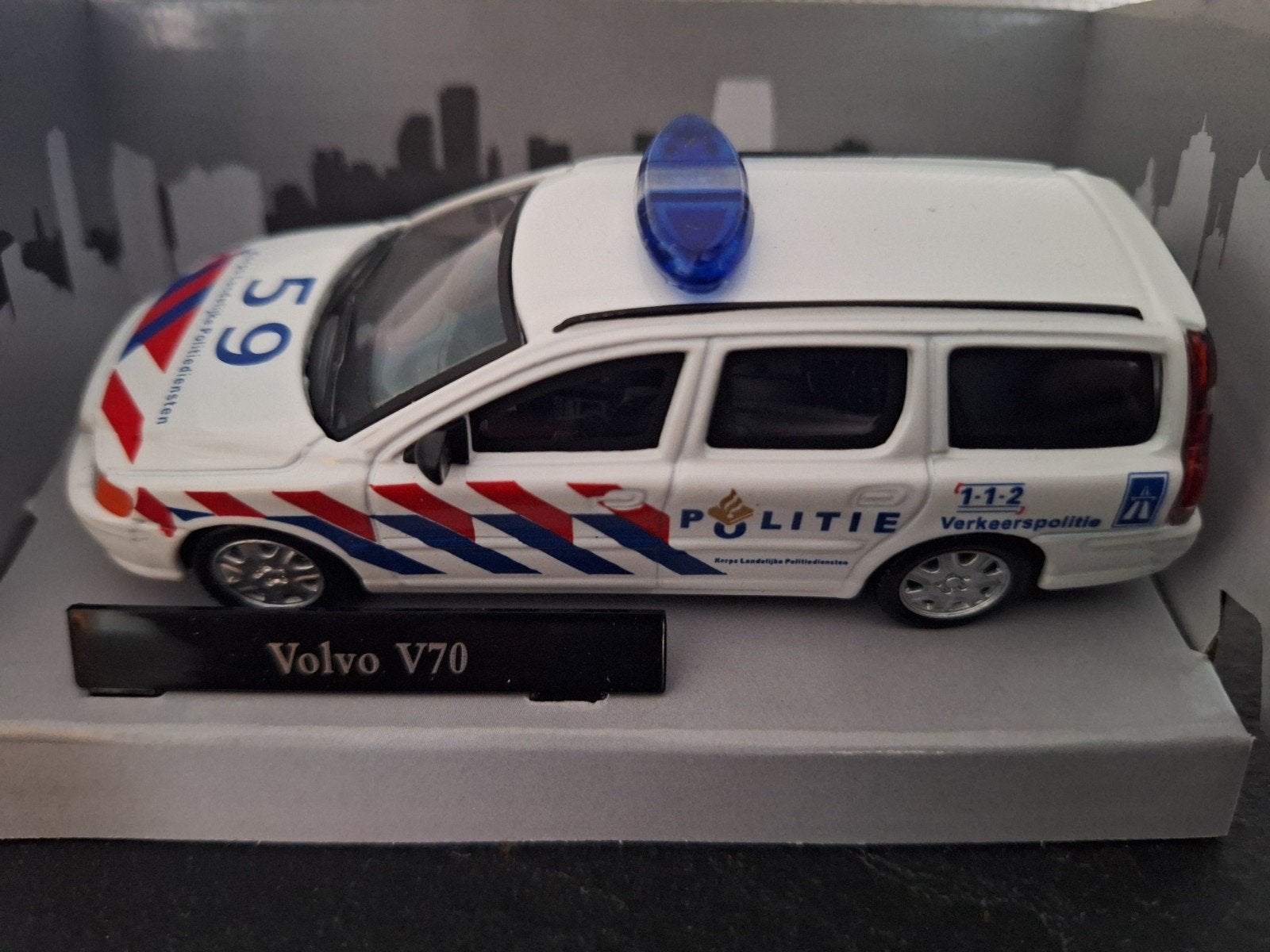 Volvo V70 Politie KPLD 2000 Schaal 1:43, Hobby en Vrije tijd, Overige merken, Auto, Nieuw, Cararama