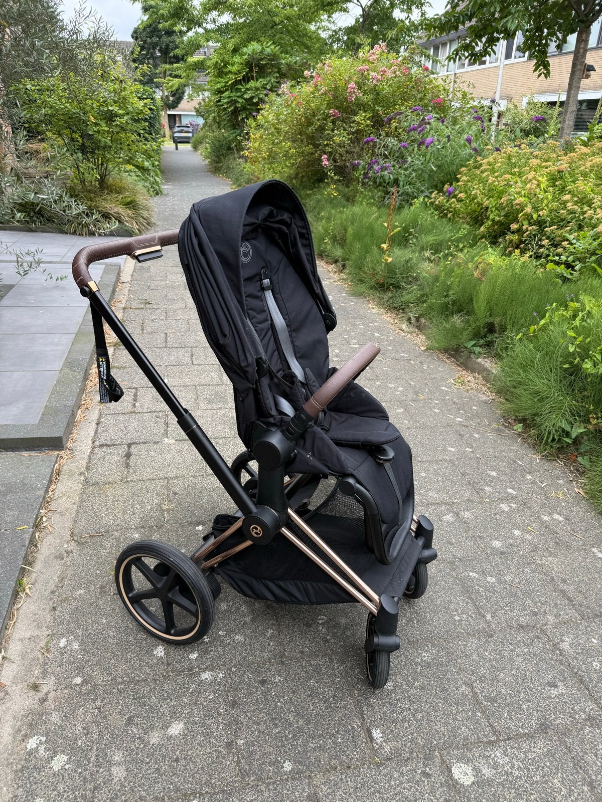 Cybex E-Priam 4 Combiwagen Rosegold met accessoires, Zo goed als nieuw, Combiwagen, Met reiswieg, Ophalen