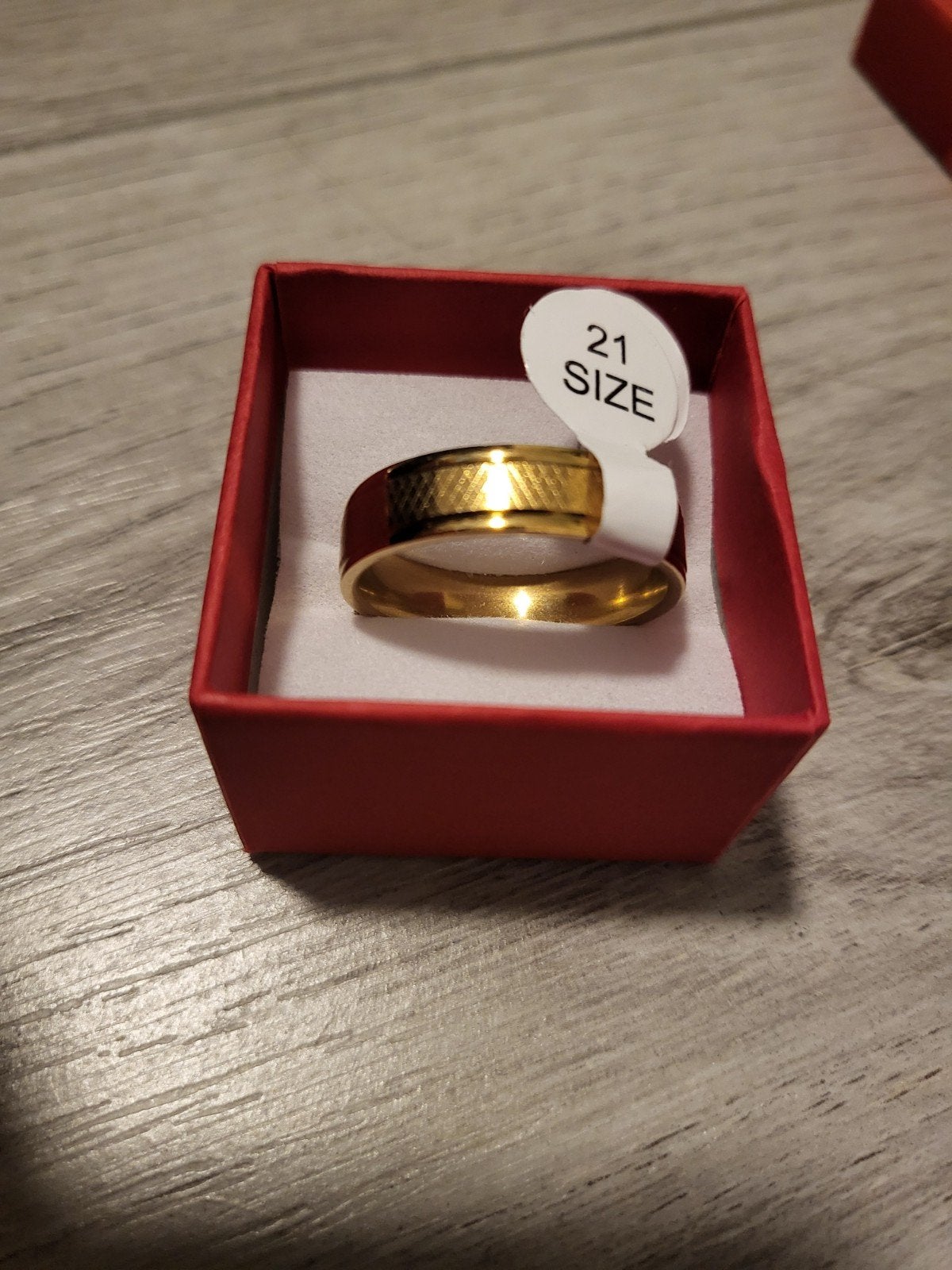 Nieuwe gouden ring, maat 21, Overige materialen, 20 of groter, Nieuw, Ophalen of Verzenden