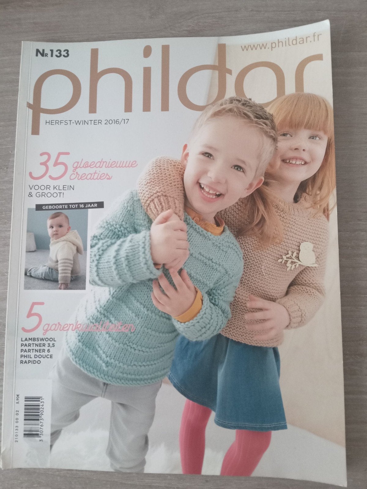 Phildar Breiboek Herfst-Winter 2016/17 - Nr. 133, Ophalen of Verzenden, Breien, Patroon of Boek