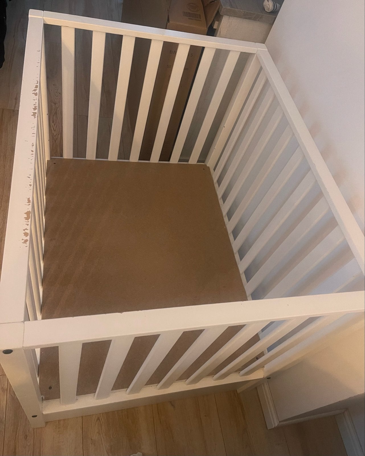 Box wit voor baby of peuter, Kinderen en Baby's, Boxen, Ophalen, Gebruikt, In hoogte verstelbaar