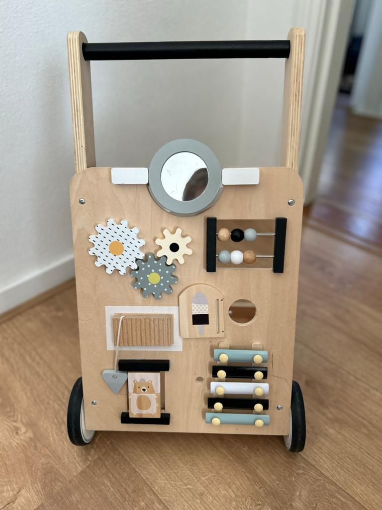 Houten loopwagen Petite Amélie met activiteitenbord, Ophalen, Zo goed als nieuw, Overige typen, Met wieltjes