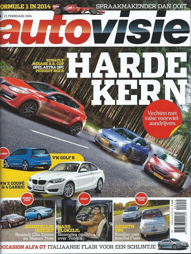 Autovisie 4 2014 : VW Golf R - Fiat 500 Abarth - Peugeot RCZ, Ophalen of Verzenden, Gelezen, Algemeen