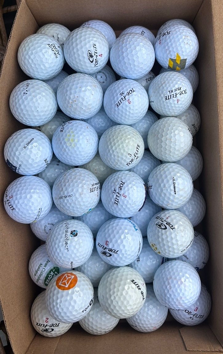 50 / 100 Top Flite golfballen, Ophalen of Verzenden, Gebruikt, Bal(len)