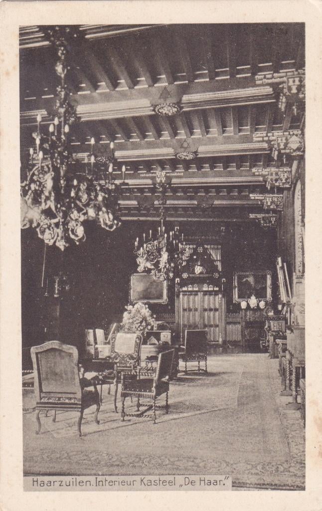 Haarzuilens. Interieur Kasteel "De Haar"., Verzenden, 1920 tot 1940, Gelopen, Utrecht
