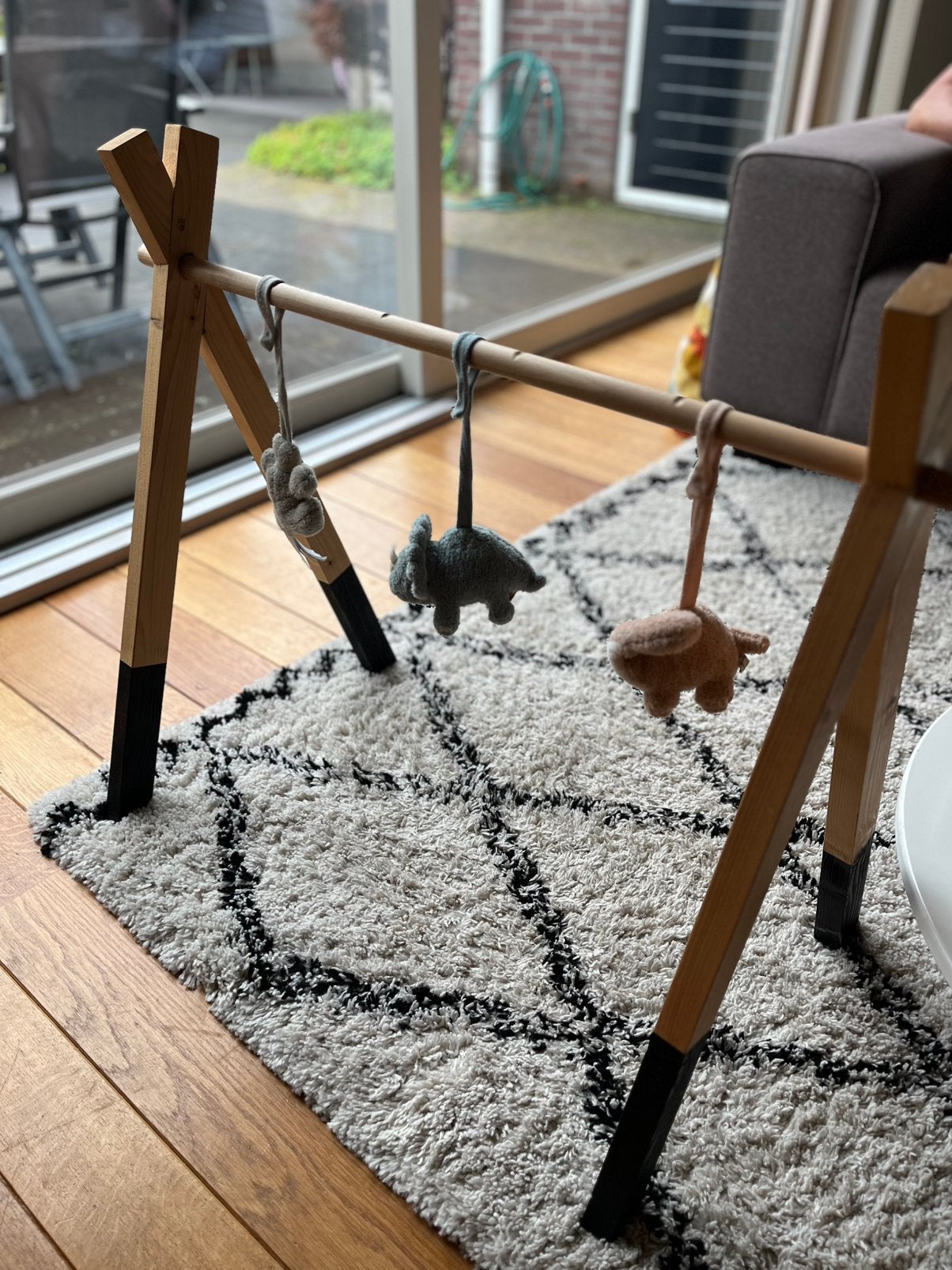Houten babygym, Kinderen en Baby's, Speelgoed | Babyspeelgoed, Ophalen, Zo goed als nieuw, Babygym