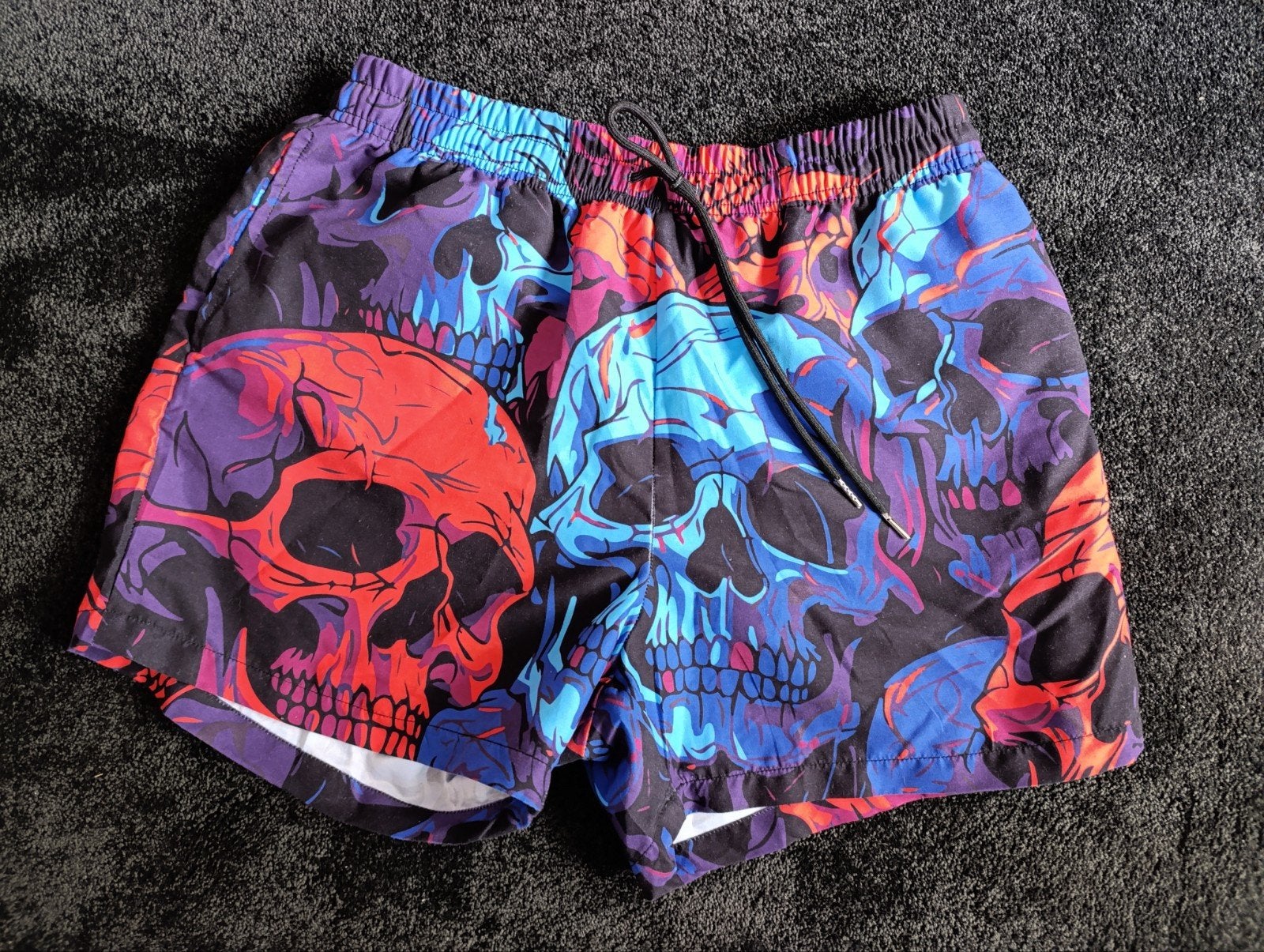 Zwemshort met Doodskop Print - Maat M, SHEIN, Overige kleuren, Maat 48/50 (M), Ophalen of Verzenden