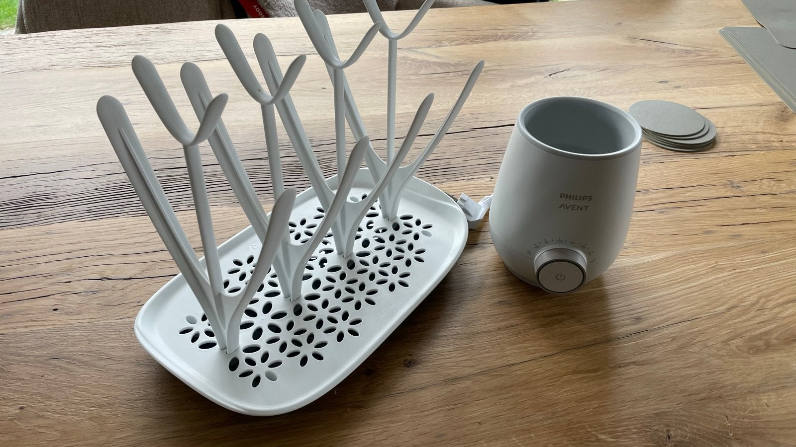 Philips Avent flessenwarmer met droogrek, Ophalen of Verzenden, Zo goed als nieuw