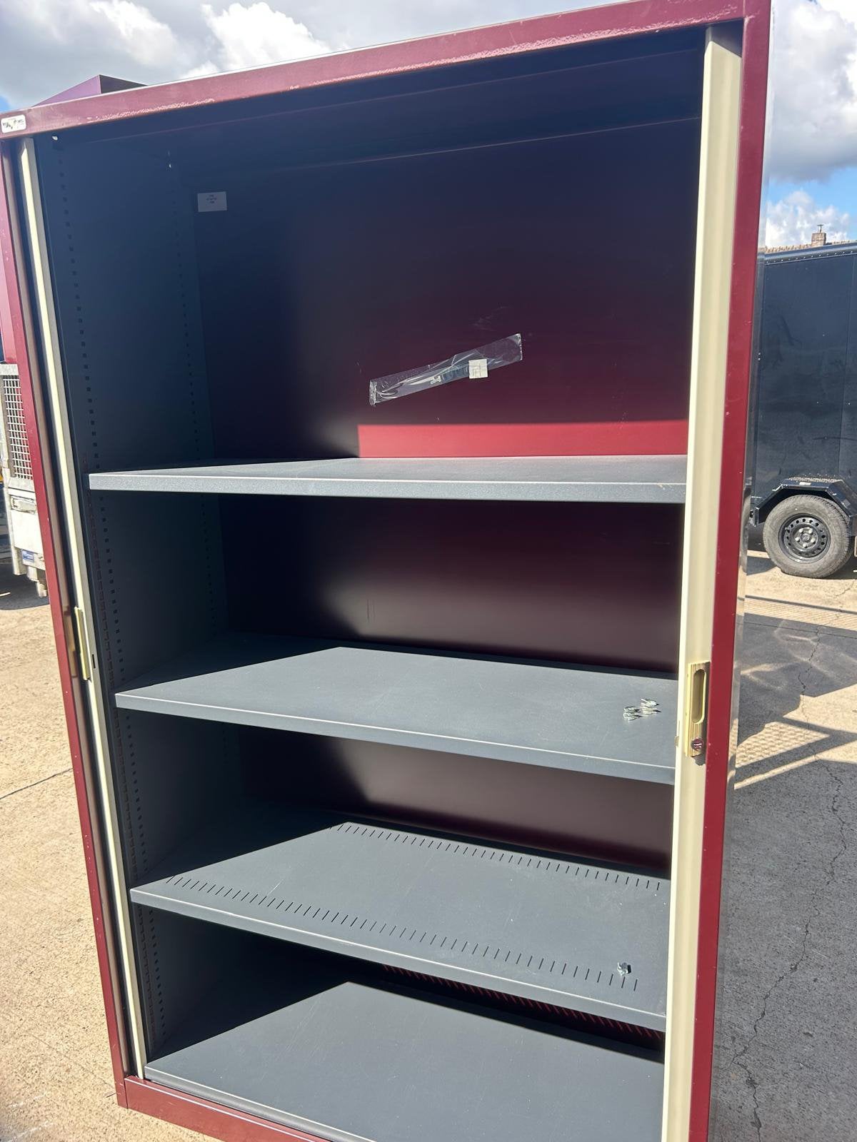 Roldeurkast archiefkast dossierkast metalen kast, Gebruikt, 100 tot 150 cm, Ophalen of Verzenden, X