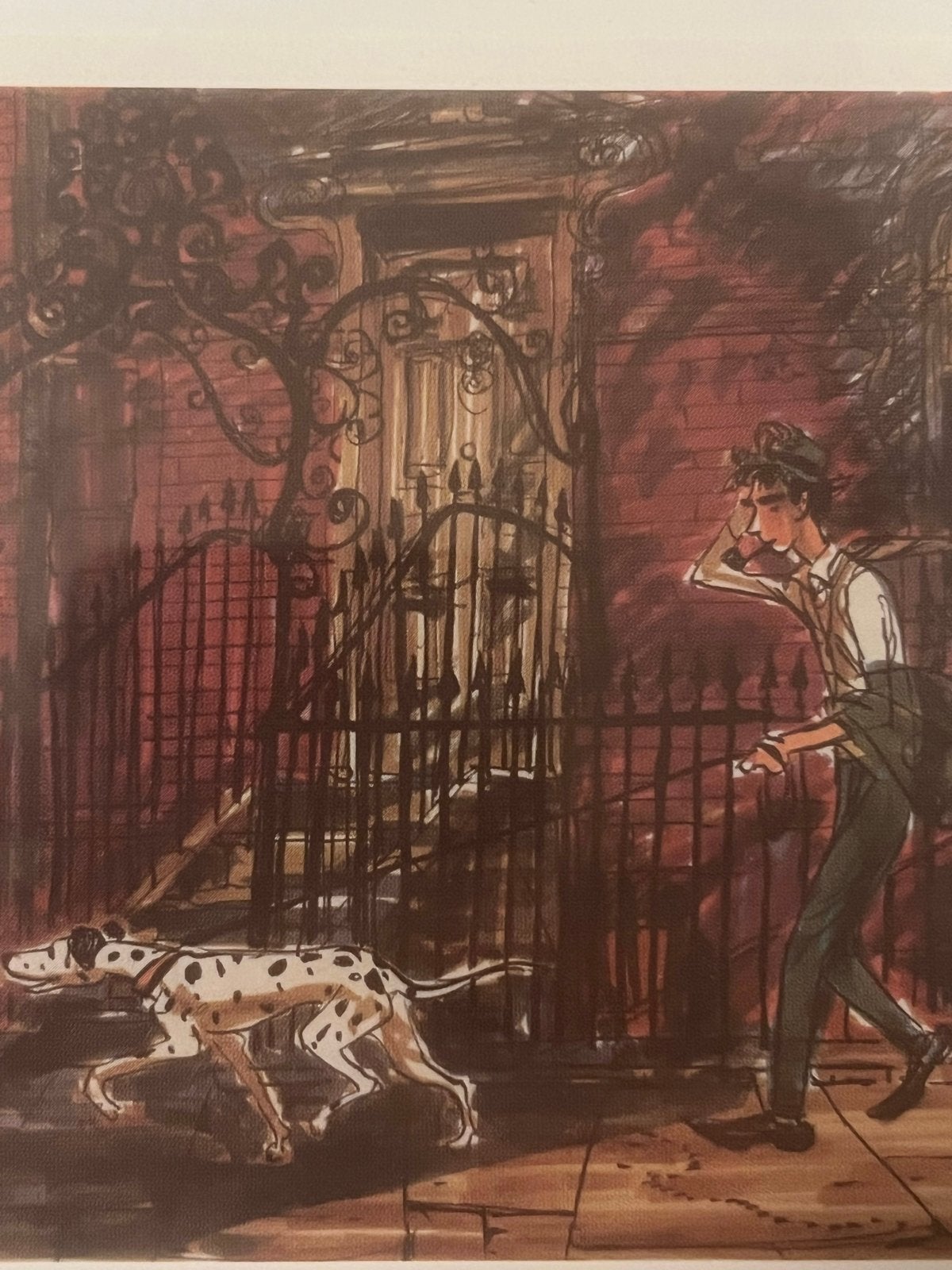 Disney kunstkaart 101 Dalmatiërs in lijst, Minder dan 50 cm, Gebruikt, Ophalen of Verzenden, Print