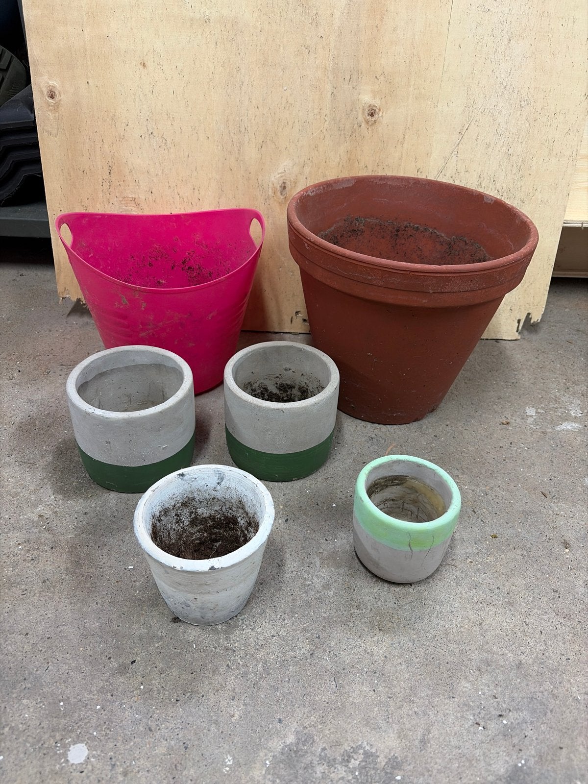 Diverse bloempotten en plantenbakken, Tuin en Terras, Ophalen, Kunststof, Gebruikt, Minder dan 60 cm