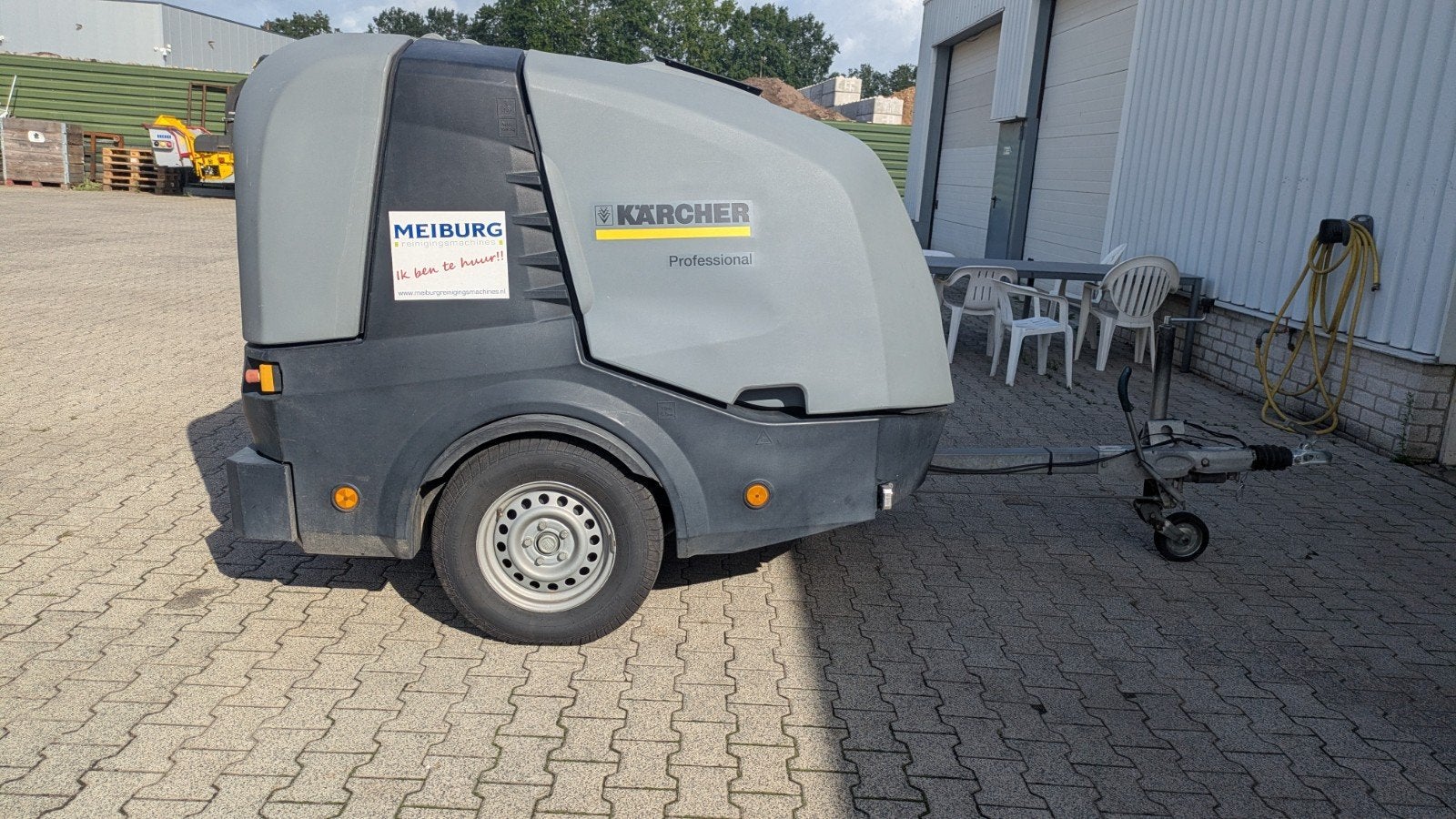 Kärcher warmwater hogedruk trailer 350 bar, Ophalen, Elektrisch, Karcher HDS, Met regelbare waterdruk