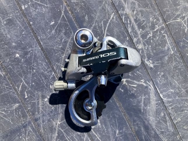 Shimano 105 RD-1050 achterderailleur, Gebruikt, Oldtimerfiets, Shimano 105, Staal