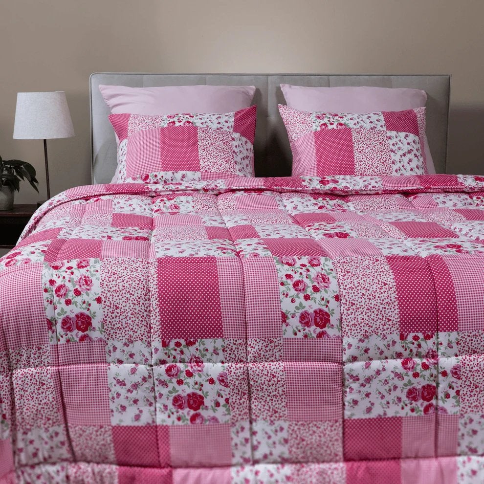 Zelesta Patchwork pink NIEUW, Eenpersoons, Nieuw, Ophalen of Verzenden, Deken of Dekbed