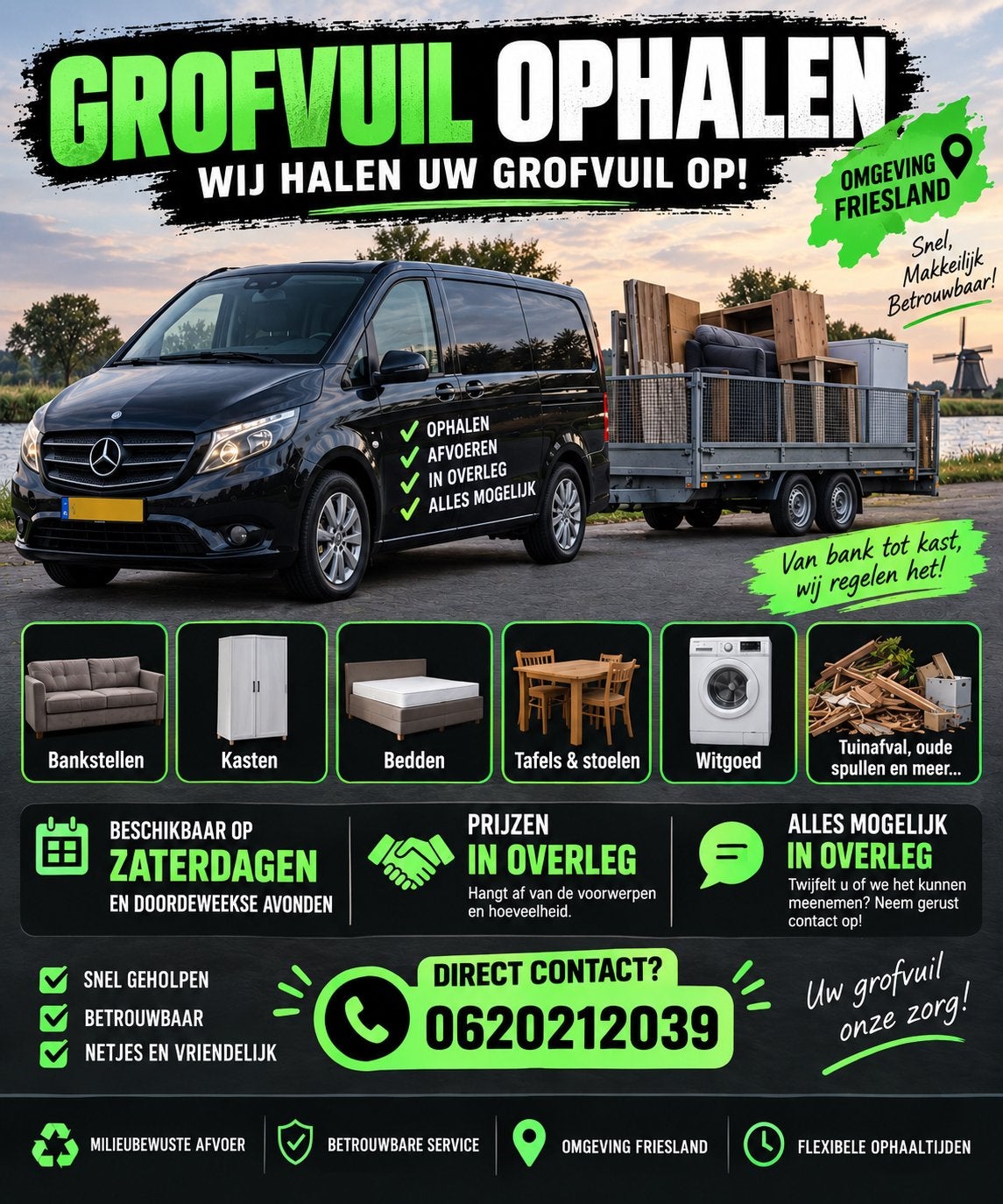 Grofvuil ophaaldienst!!, Eén persoon