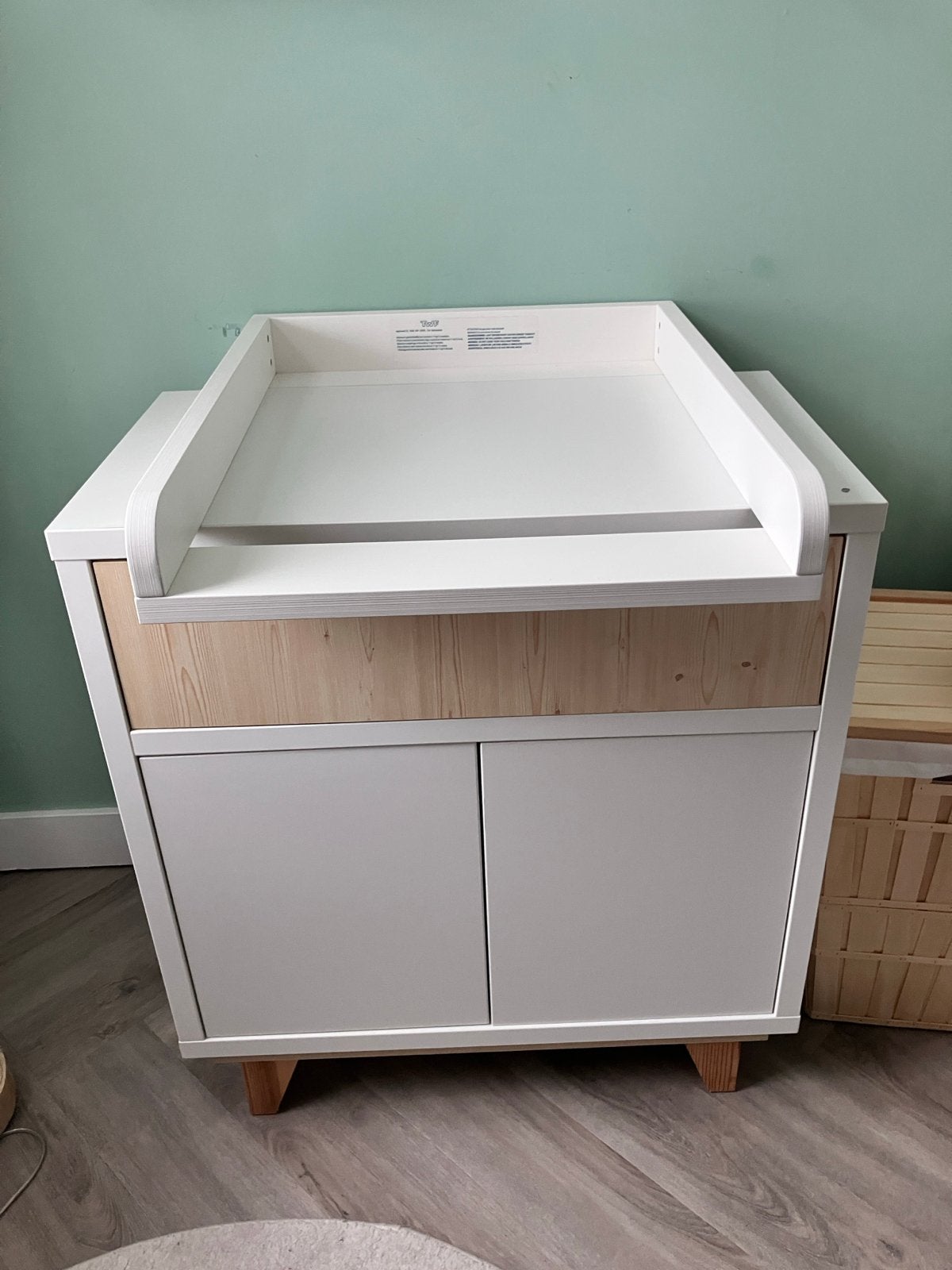 Babykamer set wit met licht houten kleur, Ophalen, Gebruikt, 70 tot 85 cm, 140 tot 160 cm