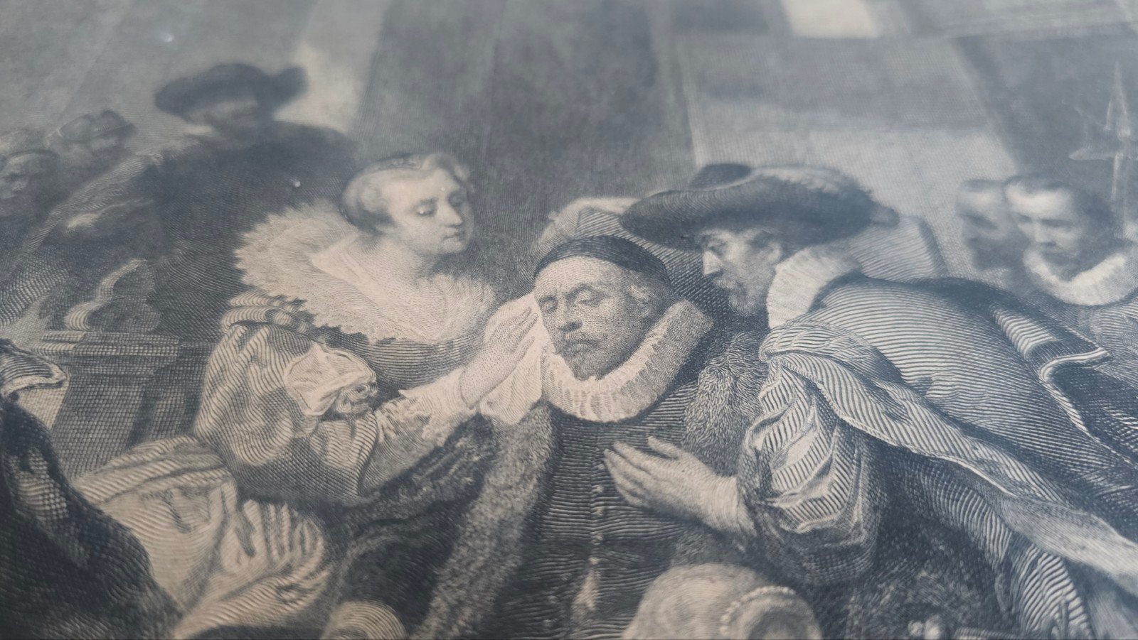 Willem van Oranje aanslag 1582 oude gravure, Ophalen of Verzenden