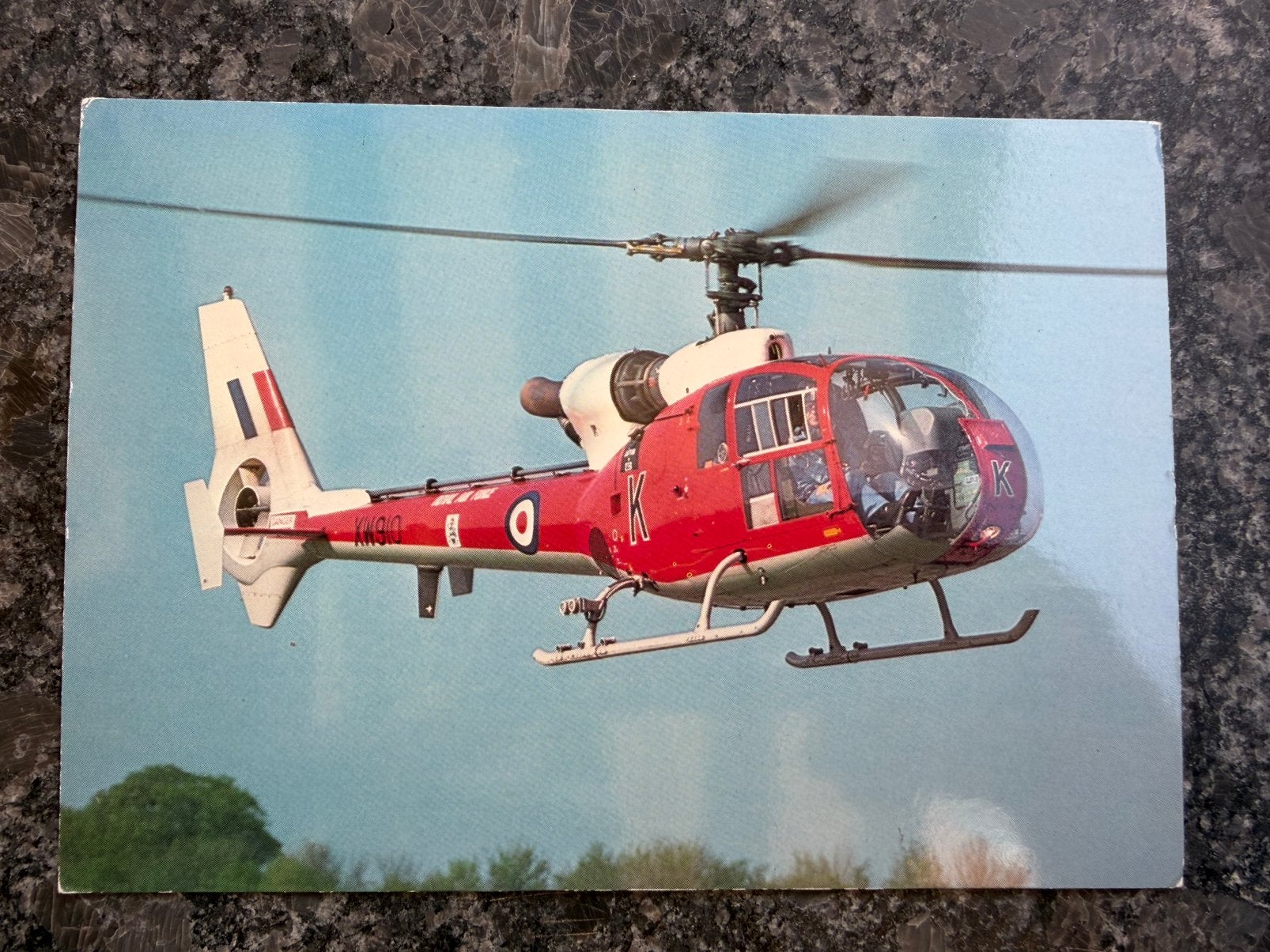 RAF Westland Gazelle HT 3 Royal Air Force kaart militair, Ophalen of Verzenden, Kaart, Foto of Prent