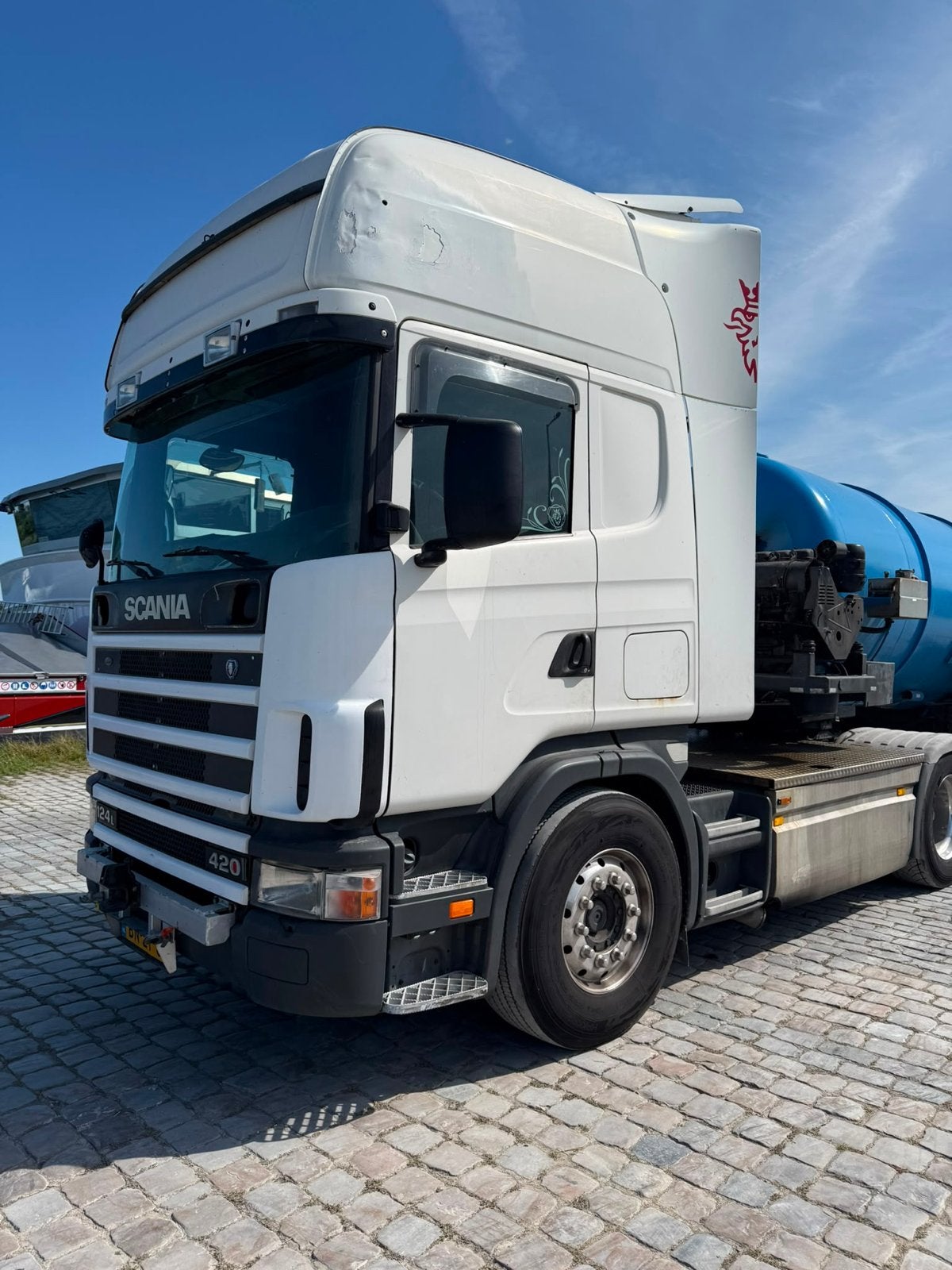 Scania 4serie 124, Auto's, Vrachtwagens, Automaat, Achterwielaandrijving, Wit, Diesel