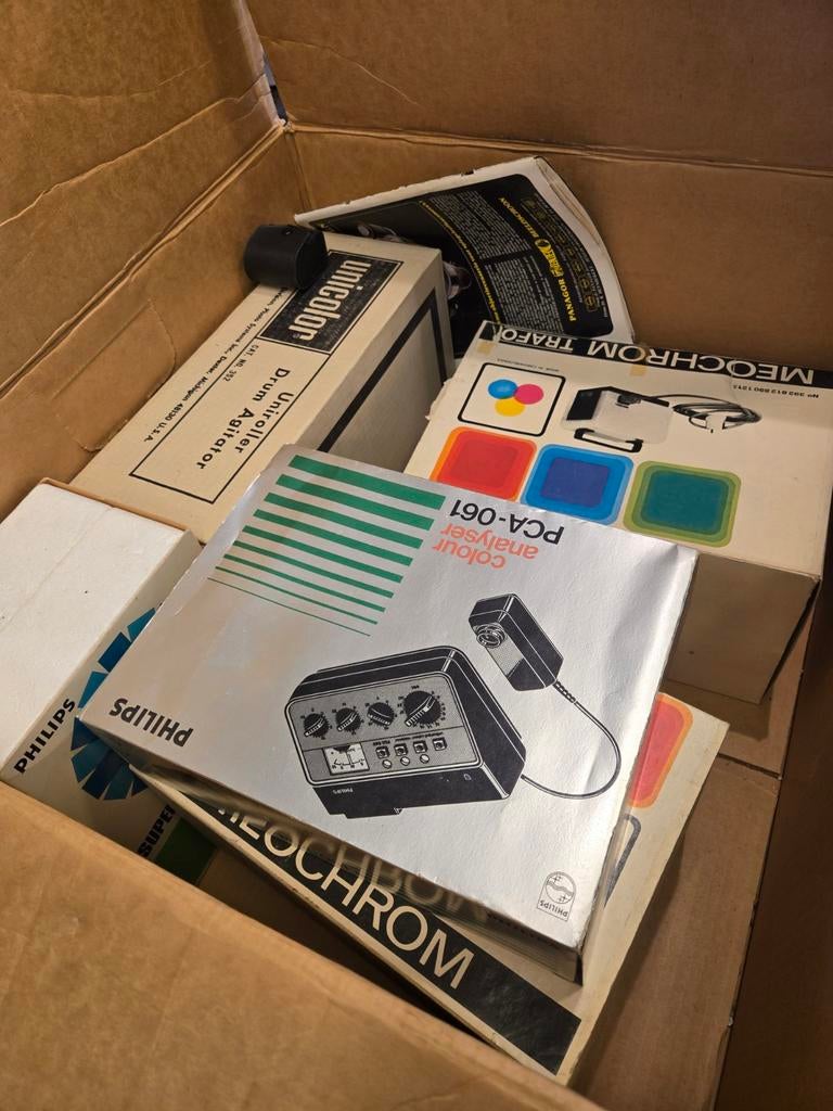 Partij doka spullen uniroller Philips colour analyser timer, Ophalen of Verzenden