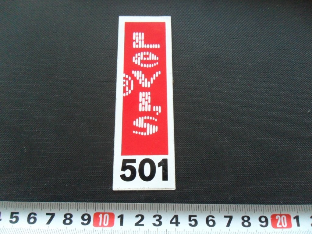 sticker jeans logo vertikaal LEVI'S 501, Verzamelen, Ophalen of Verzenden, Zo goed als nieuw