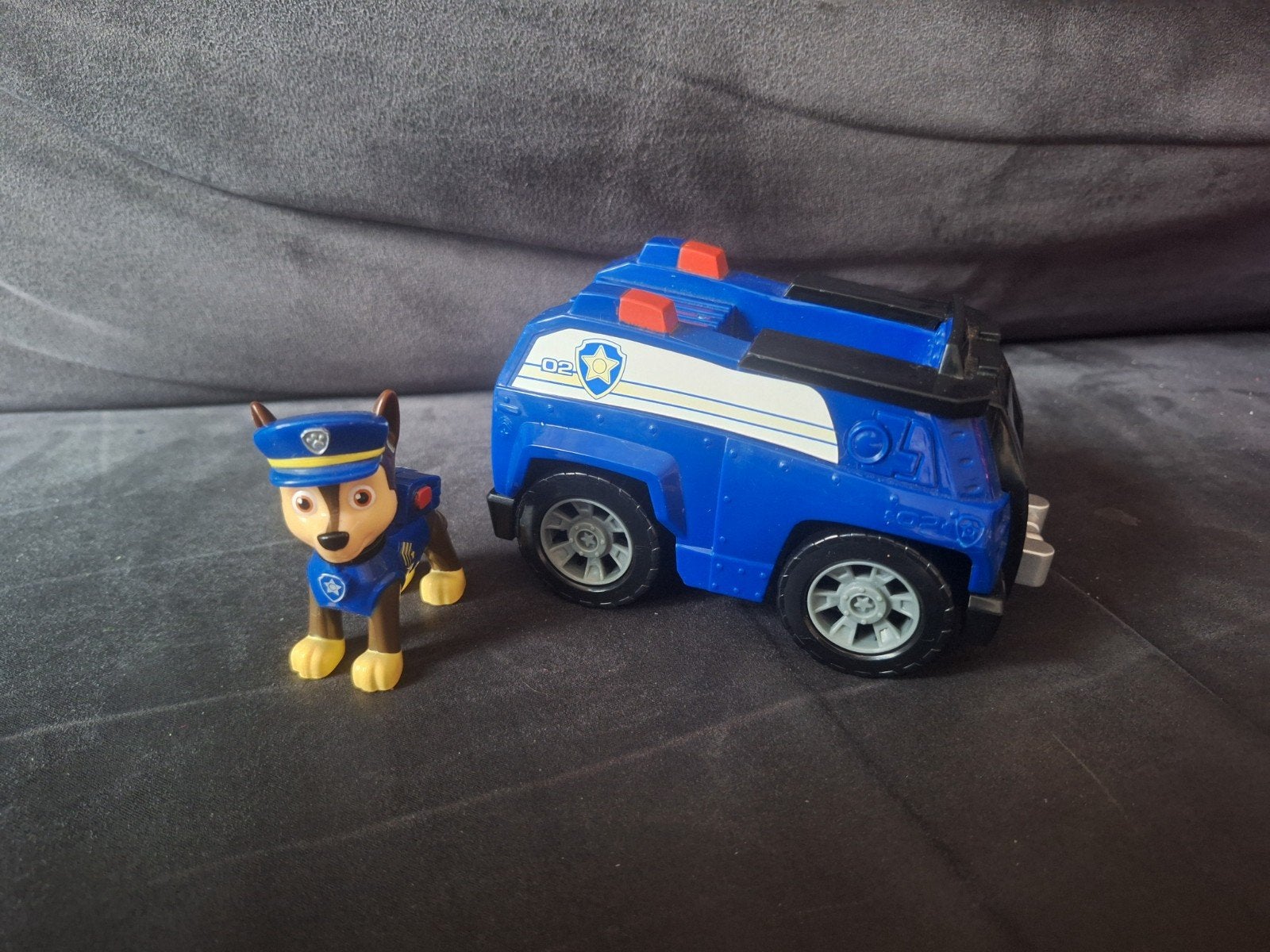 PAW Patrol Chase Figuur met Politieauto, Ophalen of Verzenden, Gebruikt