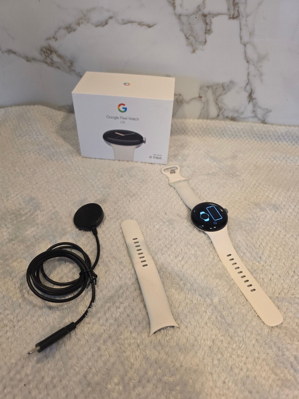 Google Pixel Watch LTE – compleet met doos en lader, Zwart, Google Pixel Watch, Ophalen of Verzenden, Zo goed als nieuw