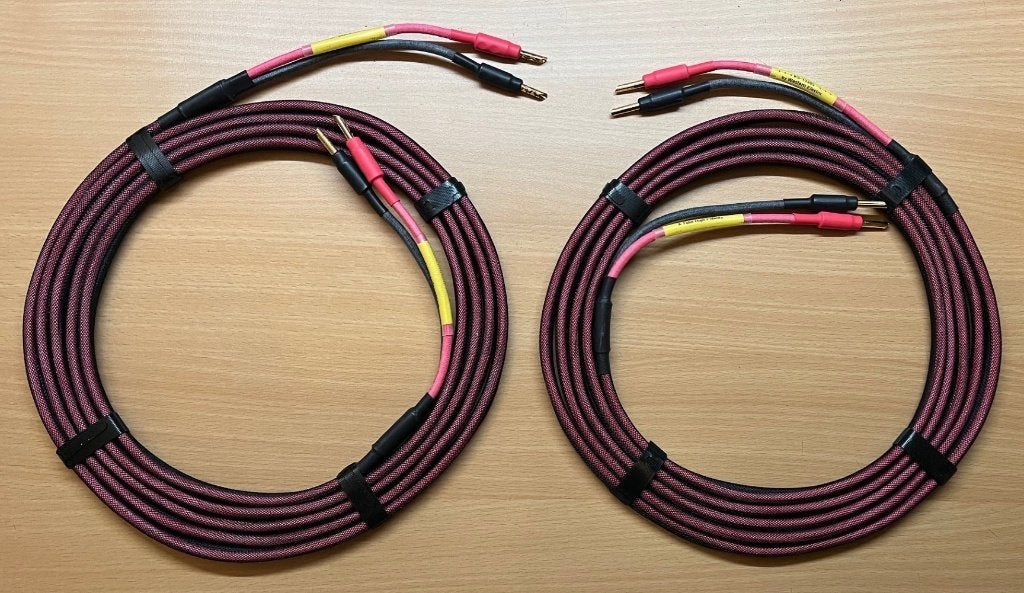 Western Electric speakerkabels 350cm + bi-wire jumpers, Ophalen of Verzenden, Zo goed als nieuw, 2 tot 5 meter, Luidsprekerkabel