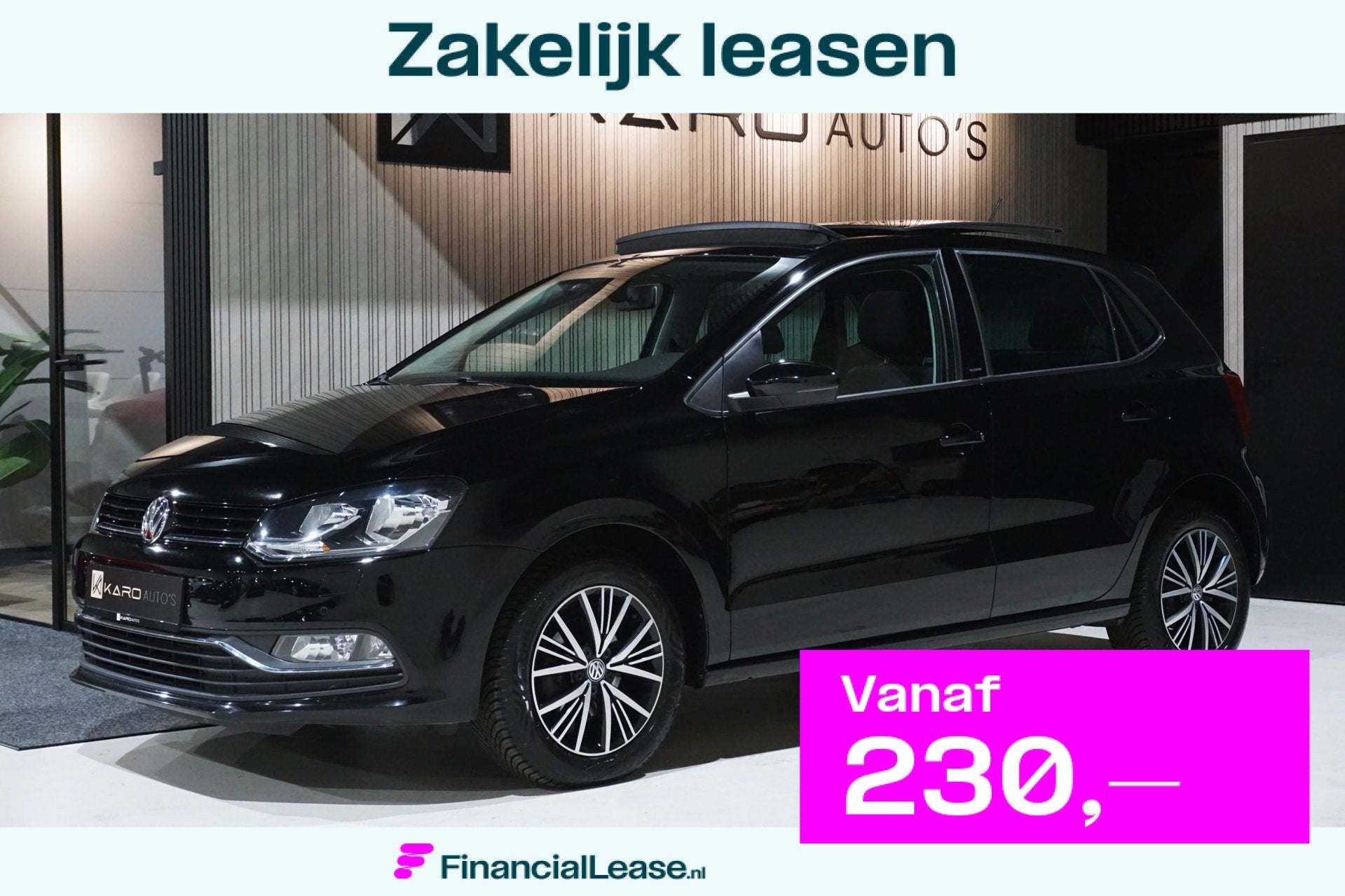 Volkswagen Polo 1.2 TSI Allstar Pano Stoelvw Mfs Pdc 2e Eig, Stof, Gebruikt, 4 cilinders, Zwart