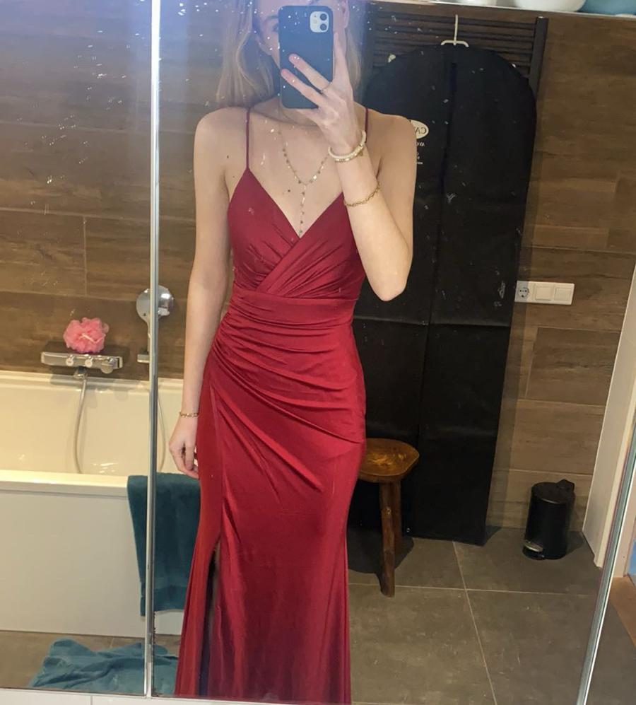Galajurk rood, Kleding | Dames, Gelegenheidskleding, Ophalen, Galajurk, Zo goed als nieuw, Maat 36 (S)