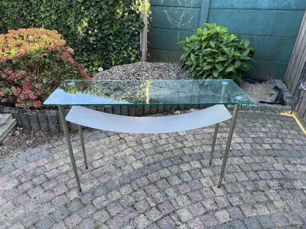 Sidetable, Huis en Inrichting, Ophalen, Gebruikt, 100 tot 150 cm, Glas