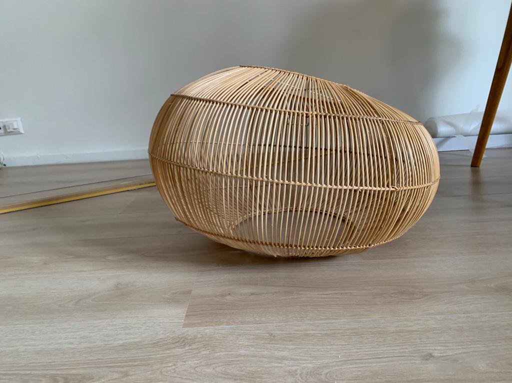 Rotan lampenkap, Huis en Inrichting, Lampen | Lampenkappen, Ophalen, Rond, 50 cm of meer