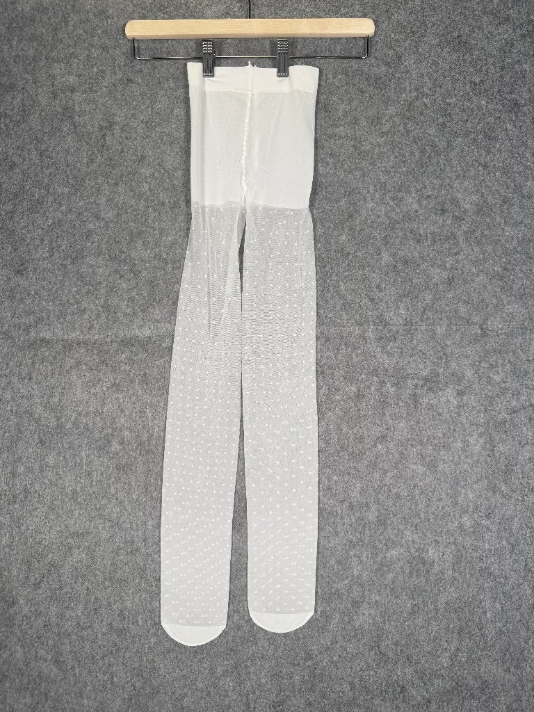 Conte “Dotsy” 30-den Girls’ Tights – White with Polka Dots, Verzenden, Nieuw, Maat 34 (XS) of kleiner, Wit