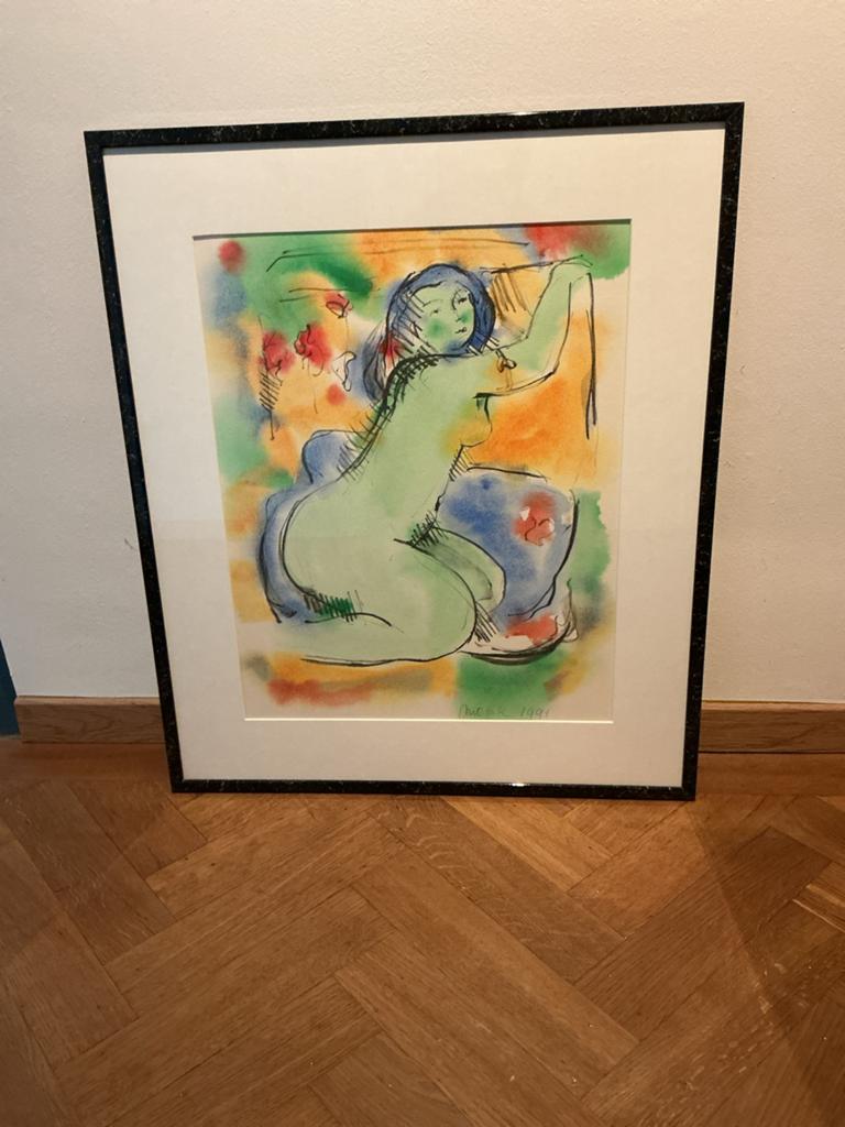 NIC Jonk Zeefdruk - Vrouwelijk Naakt (58 x 68 cm), Ophalen of Verzenden