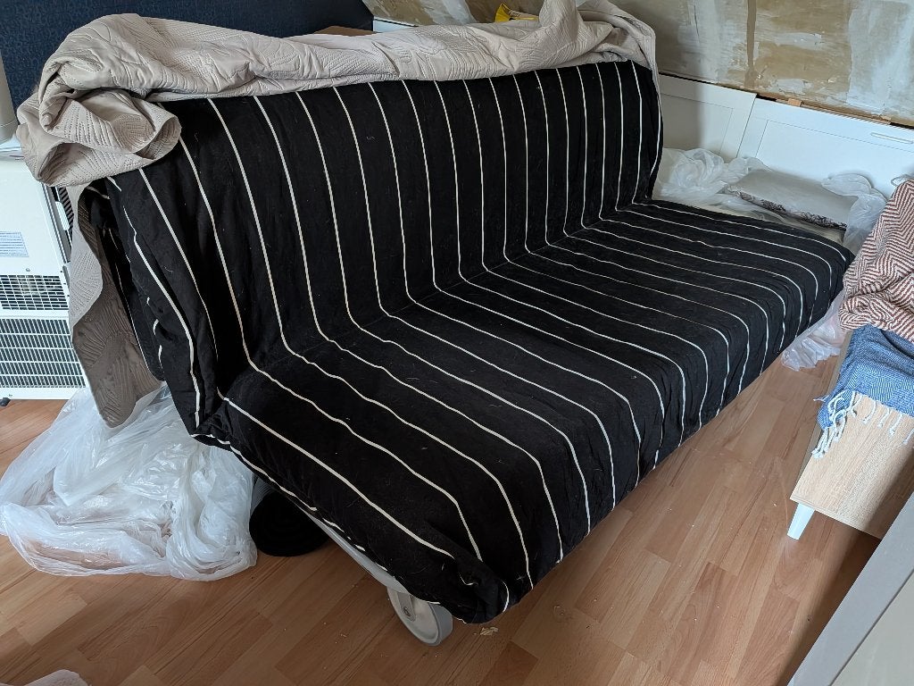 IKEA PS slaapbank, Ophalen, Gebruikt, Zwart, Tweepersoons