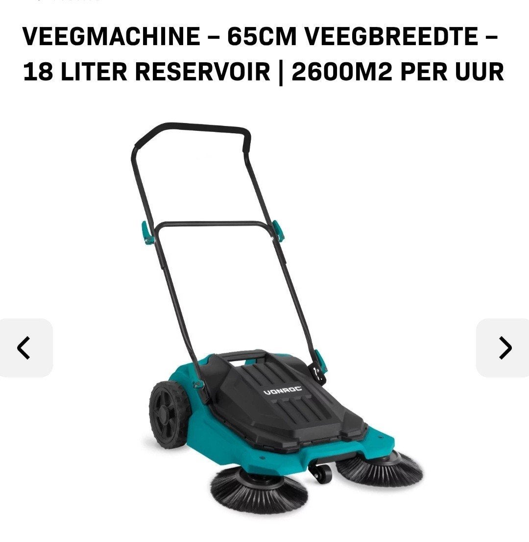 Veegmachine, geen elektra/accu nodig, Ophalen, Gebruikt
