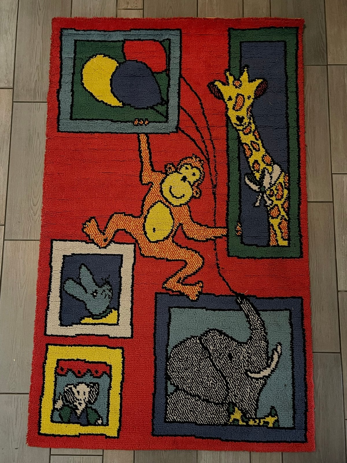 Vrolijk kinder speelkleed met dieren - 150x90 cm, Ophalen, Gebruikt