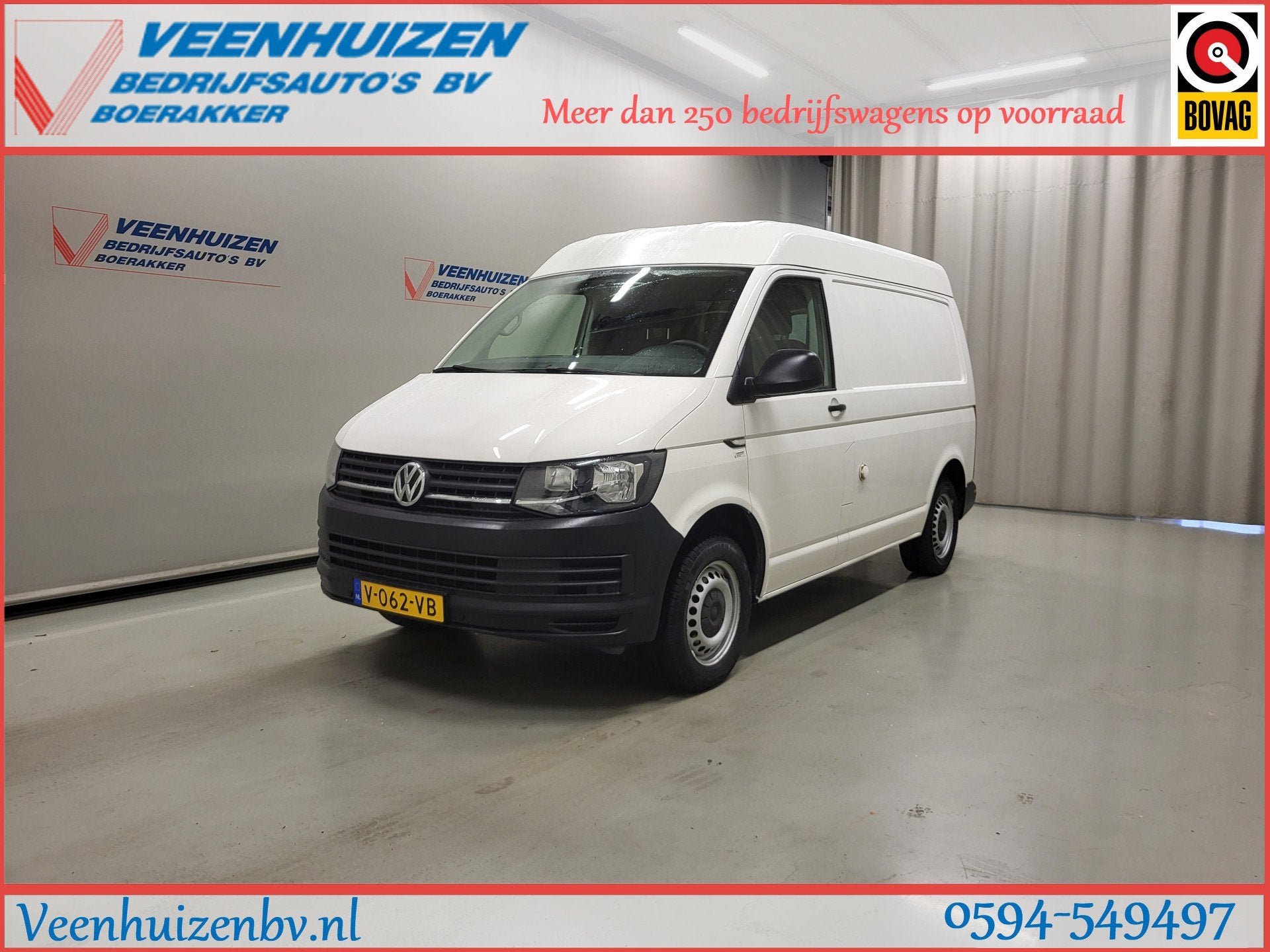 Volkswagen Transporter 2.0TDI L1/H2 Euro 6! (bj 2019), Voorwielaandrijving, Elektrische ramen, 1800 kg, Gebruikt
