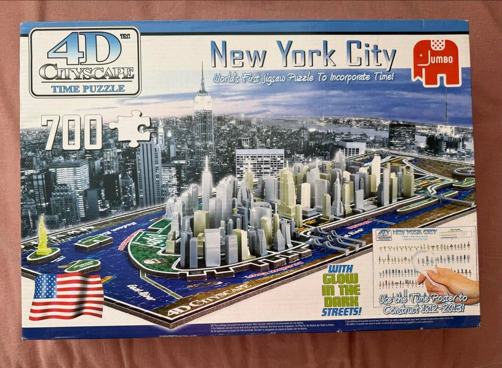 4D Cityscape New York City Tijd Puzzel 700+ Stukjes, Ophalen of Verzenden, Zo goed als nieuw