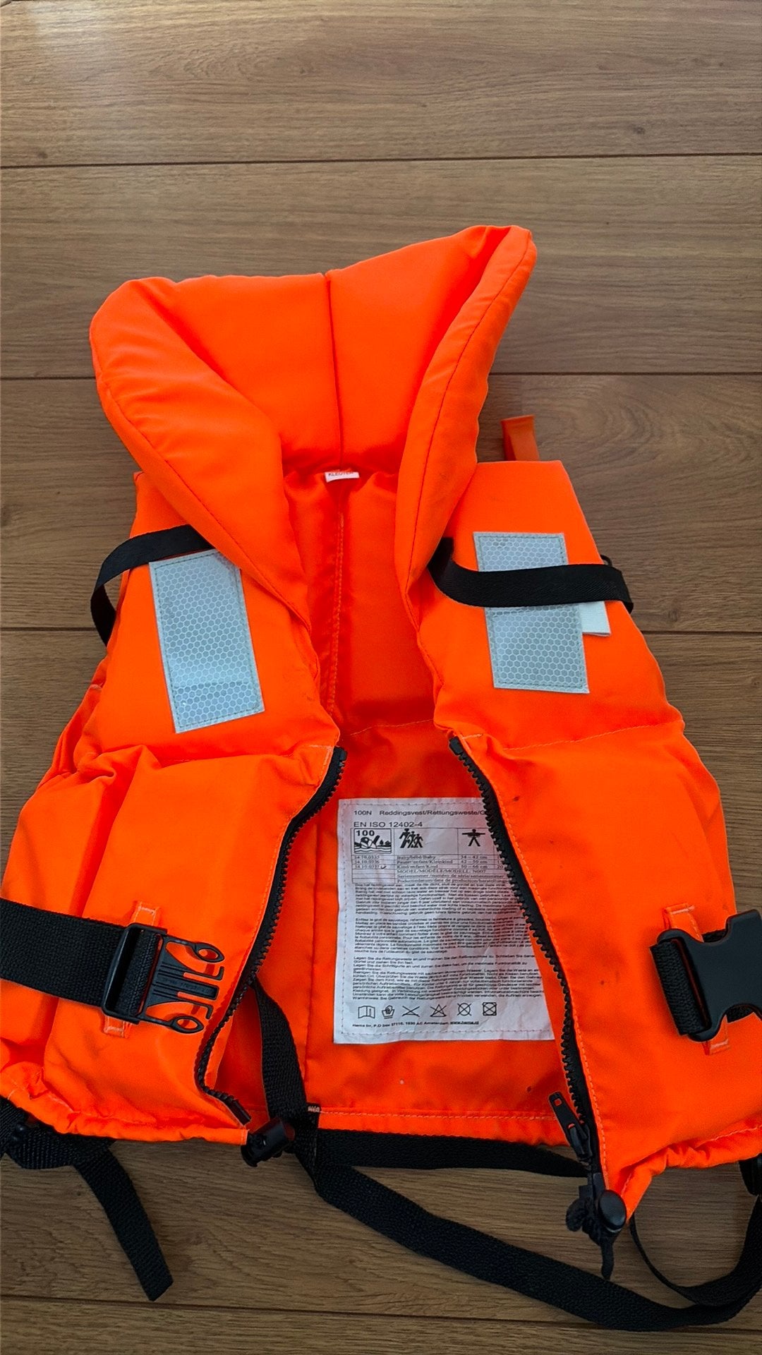 Oranje reddingsvest 100N voor baby/kind (15-20 kg), Ophalen of Verzenden, Gebruikt