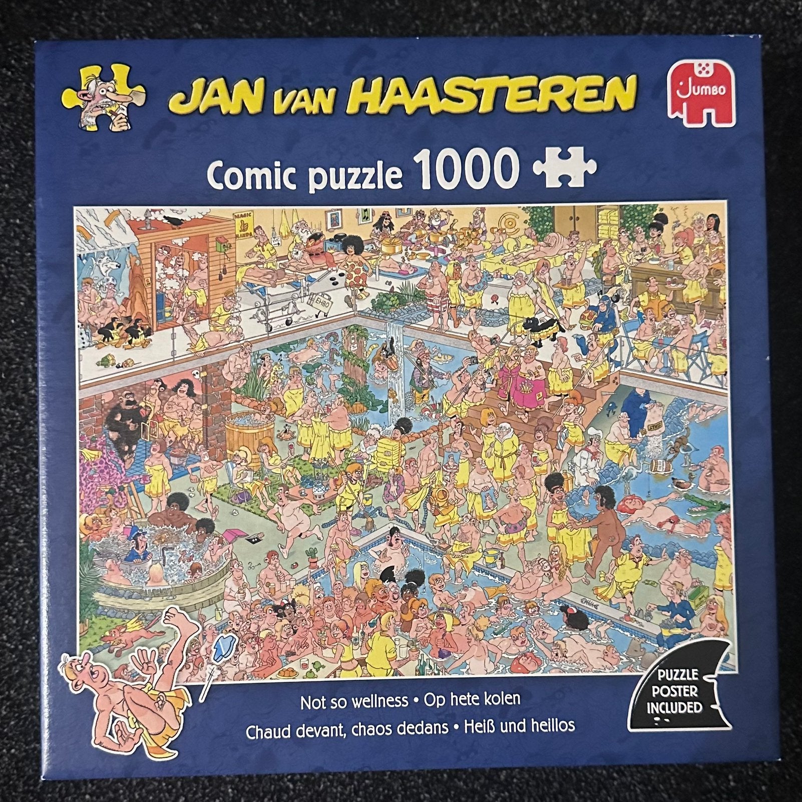 Jan van Haasteren puzzel OP HETE KOLEN 1000 stukjes, Ophalen of Verzenden, 500 t/m 1500 stukjes, Zo goed als nieuw, Legpuzzel