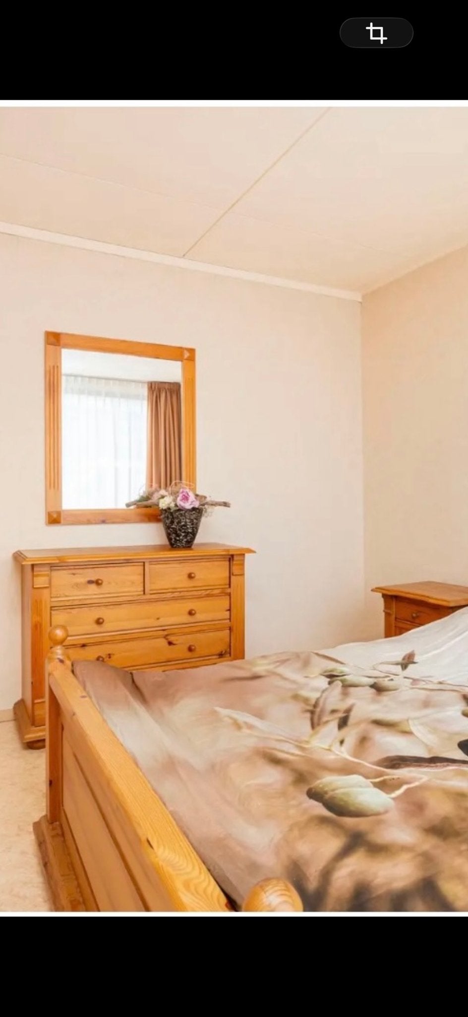 Bed grenen 1.60x2m met ladekast en 2 nachtkastjes, Ophalen, Gebruikt