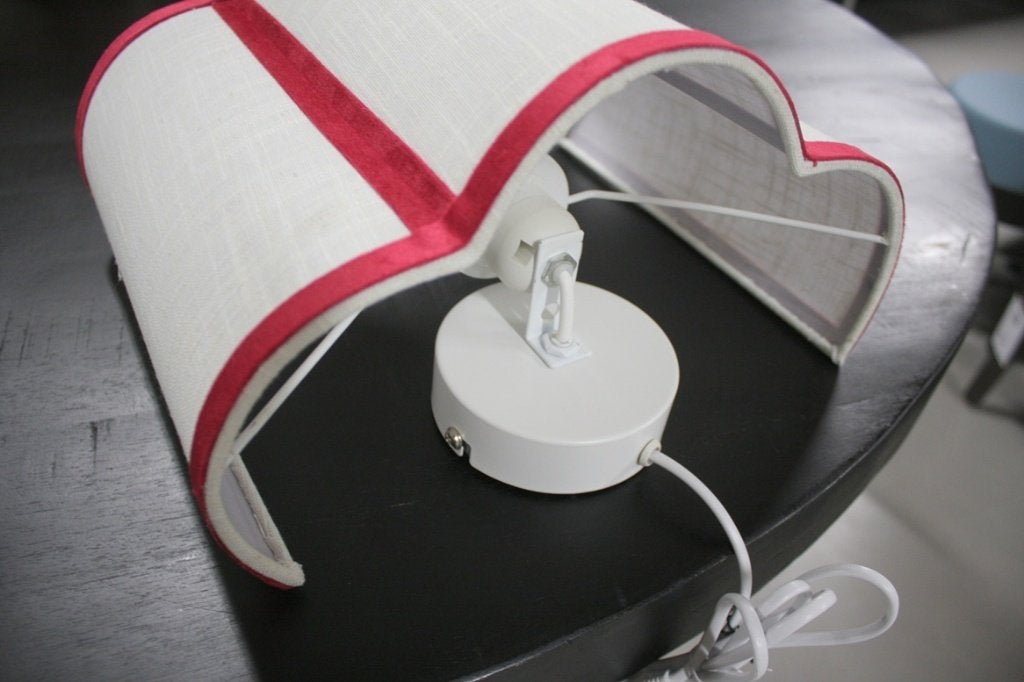 Wandlamp Fringe Light en Living stof creme met rode bies, Ophalen of Verzenden, Zo goed als nieuw