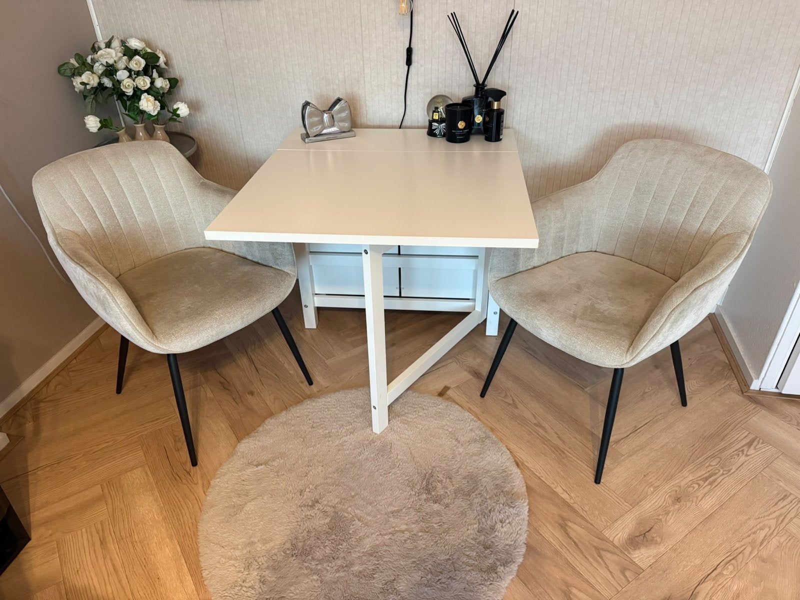 IKEA NORDEN Klaptafel - Wit, paar maand oud 👌, Zo goed als nieuw, 150 tot 200 cm, Vier personen, Rechthoekig
