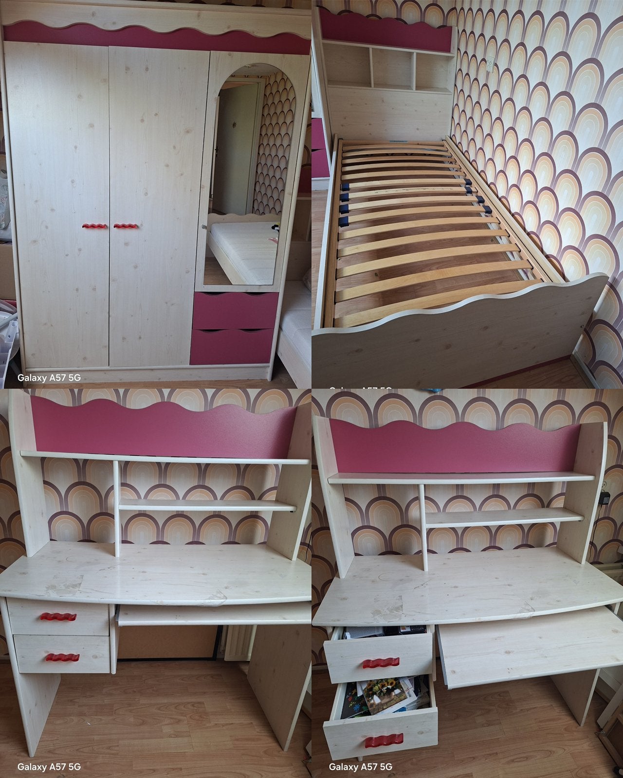 Complete kinderkamer: bed, kledingkast en bureau., Ophalen, Gebruikt, Jongetje of Meisje